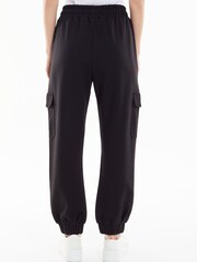 Threadbare Black Cargo Ponte Joggers - Image 2 of 4