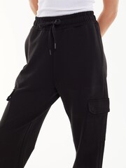 Threadbare Black Cargo Ponte Joggers - Image 4 of 4