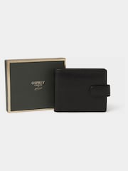 Osprey London The O Deboss East West Leather Popper Coin Wallet - Imagen 1 de 6