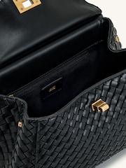 JW PEI Black Lucia Classic Top Handle Woven Bag - Image 2 of 2
