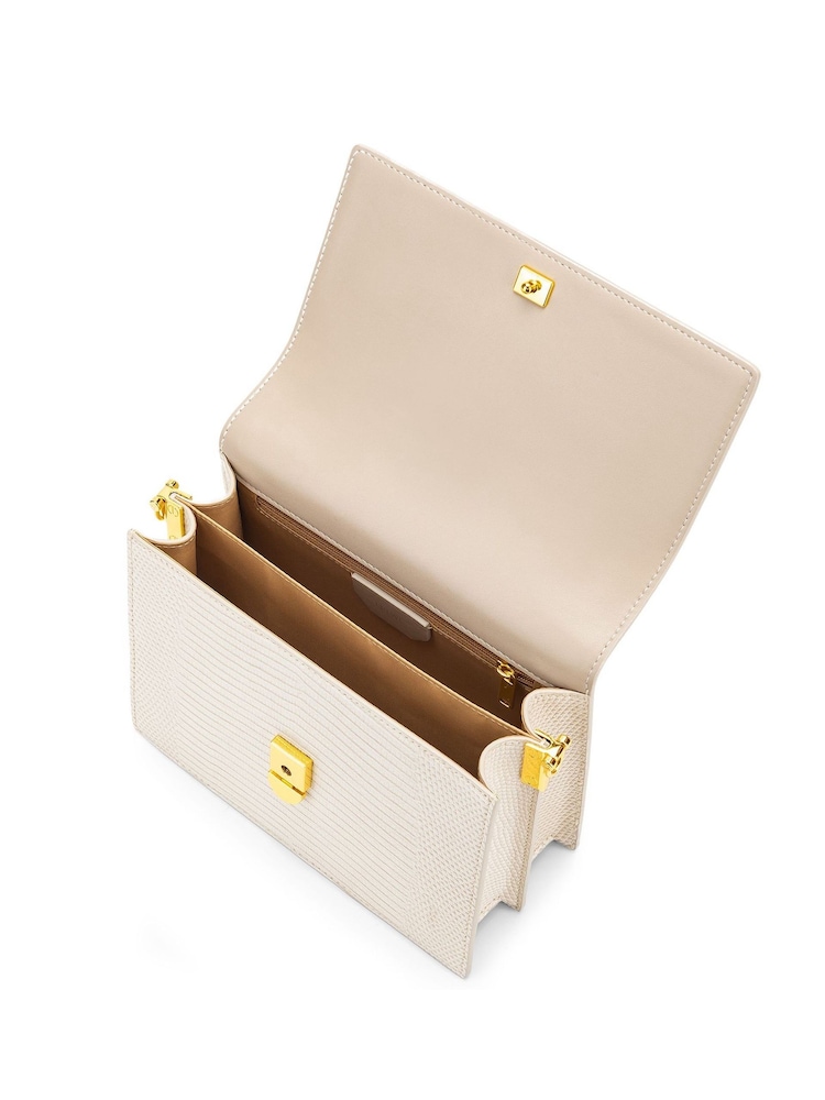 JW PEI Ivory Lizard Mini Flap Cross-Body Bag - Image 4 of 4 JW PEI Ivory Lizard Mini Flap Cross-Body Bag - Image 4 of 4