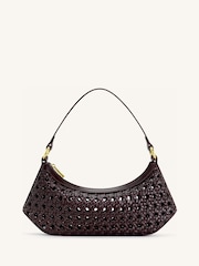 JW PEI Red Lily Faux Bamboo Woven Shoulder Bag - Image 1 of 4