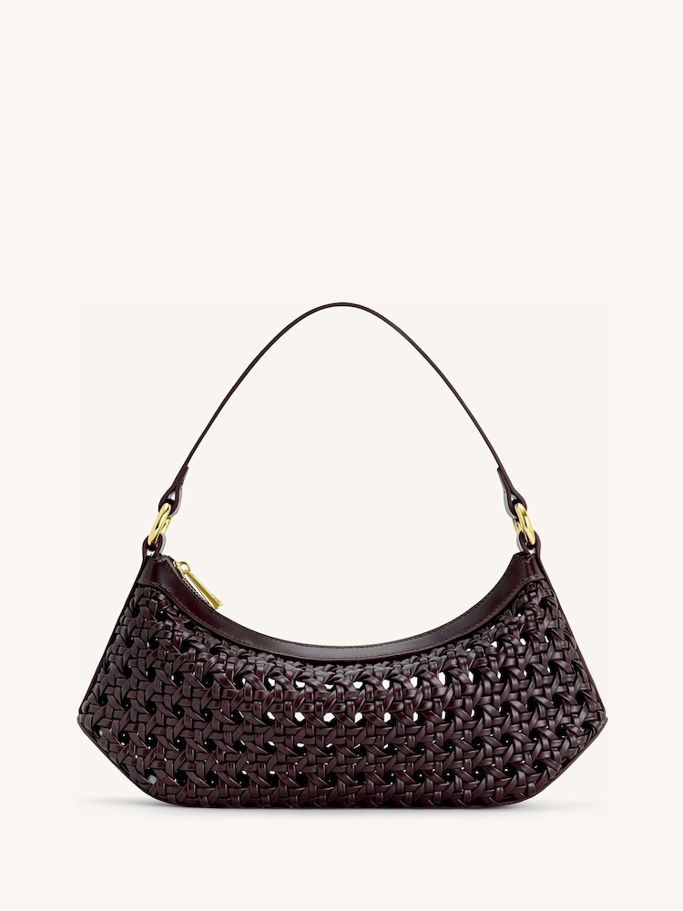 JW PEI Red Lily Faux Bamboo Woven Shoulder Bag - Image 1 of 4 JW PEI Red Lily Faux Bamboo Woven Shoulder Bag - Image 1 of 4
