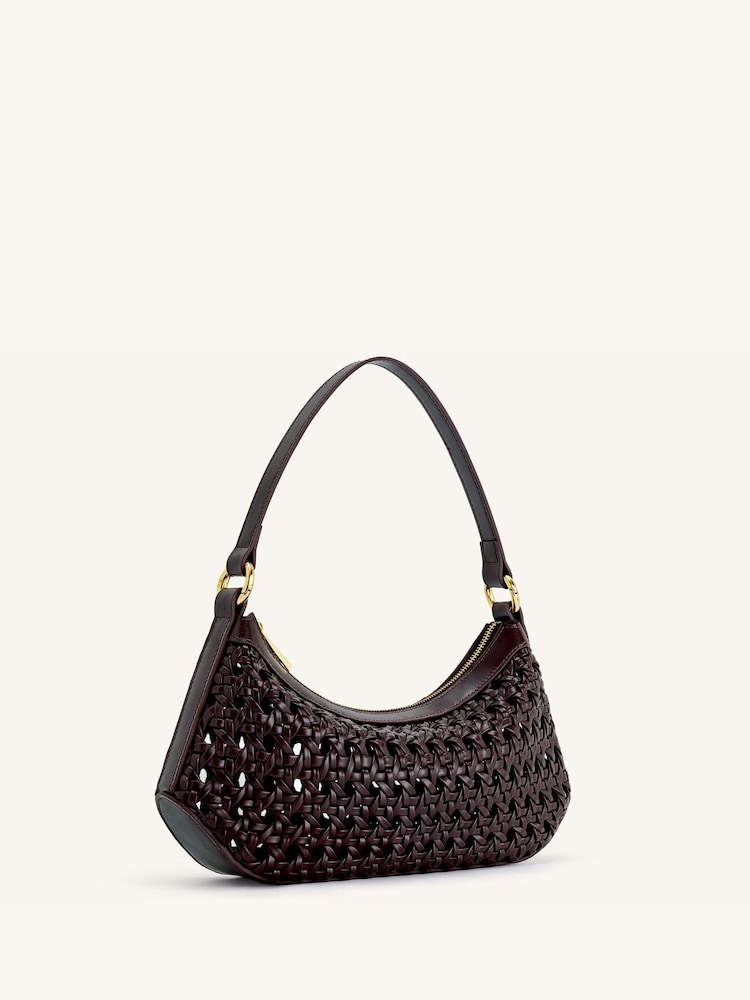 JW PEI Red Lily Faux Bamboo Woven Shoulder Bag - Image 2 of 4 JW PEI Red Lily Faux Bamboo Woven Shoulder Bag - Image 2 of 4