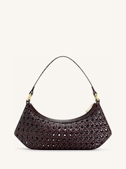 JW PEI Red Lily Faux Bamboo Woven Shoulder Bag - Image 3 of 4