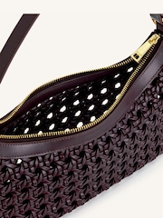 JW PEI Red Lily Faux Bamboo Woven Shoulder Bag - Image 4 of 4