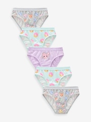 Purple/Aqua Character Bikini Briefs 5 Pack (5-16yrs) - Image 1 of 8