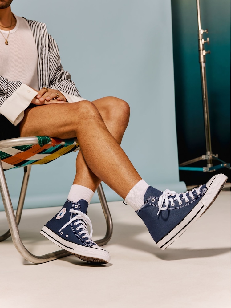 Converse Navy Chuck Taylor All Star High Trainers - Image 2 of 4