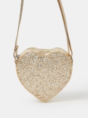 Angels By Accessorize Glitter Metallic Heart Bag - صورة 1 من 2