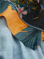Orange Jungle Print Linen Blend Robe - Image 8 of 8