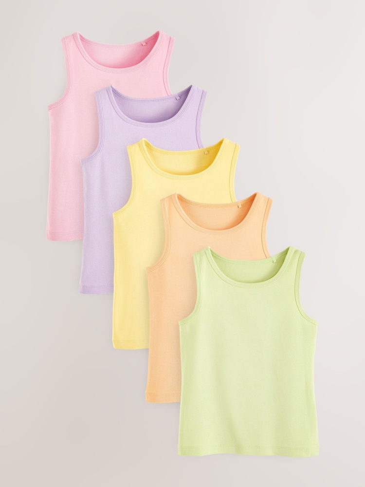 Coloris pastel - Lot de 5 débardeurs (1.5-16ans) - Image 1 sur 8