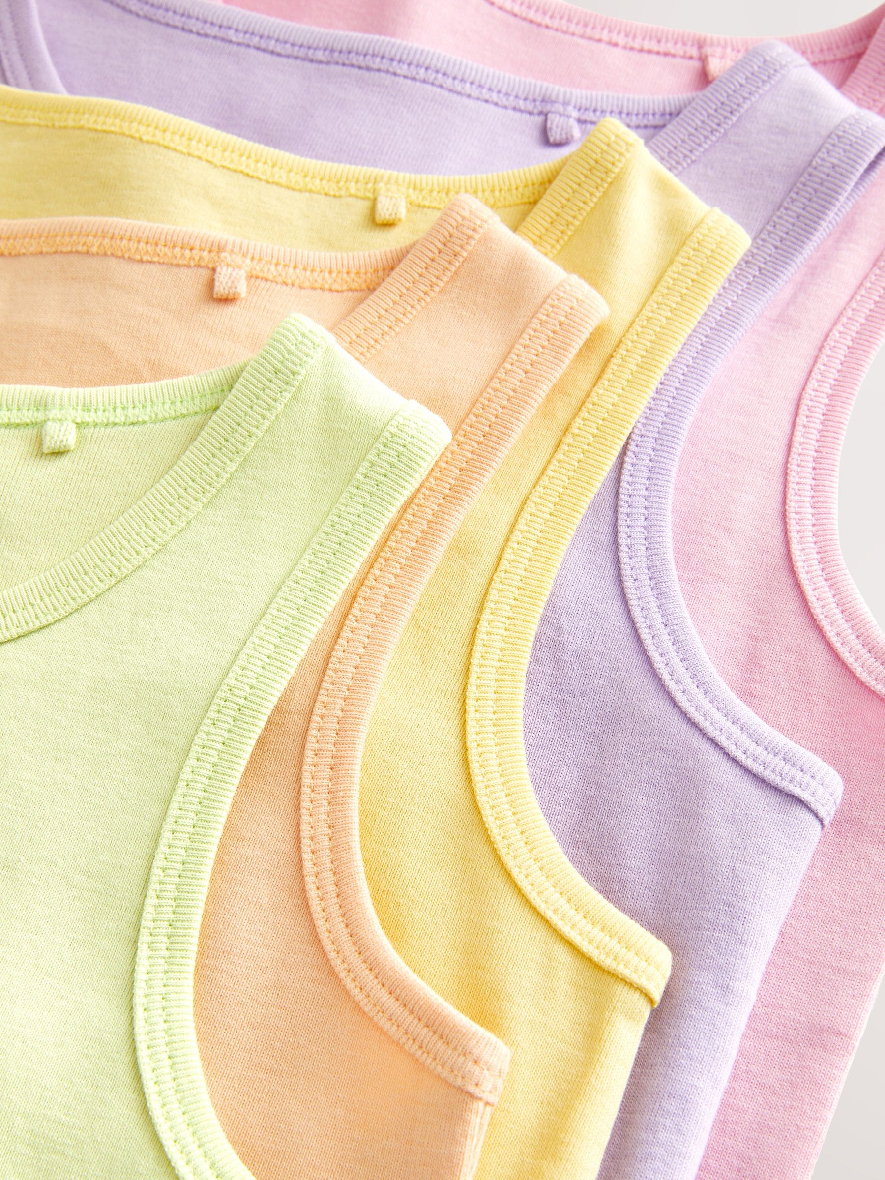 Débardeurs 100% Coton NEXT - Lot De 5 Coloris Pastel - Taille 15-16 Ans - Essentiels Basiques Et Confortables