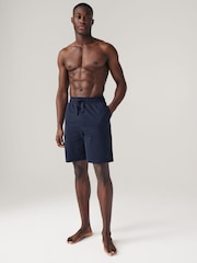 Navy Blue 100% Cotton Lightweight Joggers Shorts 2 Pack - Image 2 of 11
