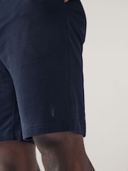 Navy Blue 100% Cotton Lightweight Joggers Shorts 2 Pack - Image 6 of 11