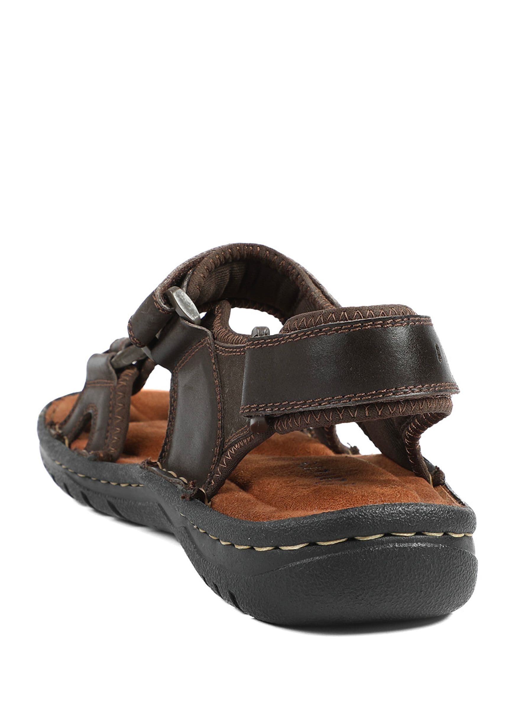 Buy Pavers Dark Brown Leather Dual Fit Sandals from Next USA