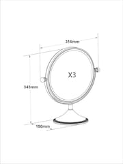 Круглое зеркало для туалетного столика Harlow 3x Magnification - Изображение 5 из 5