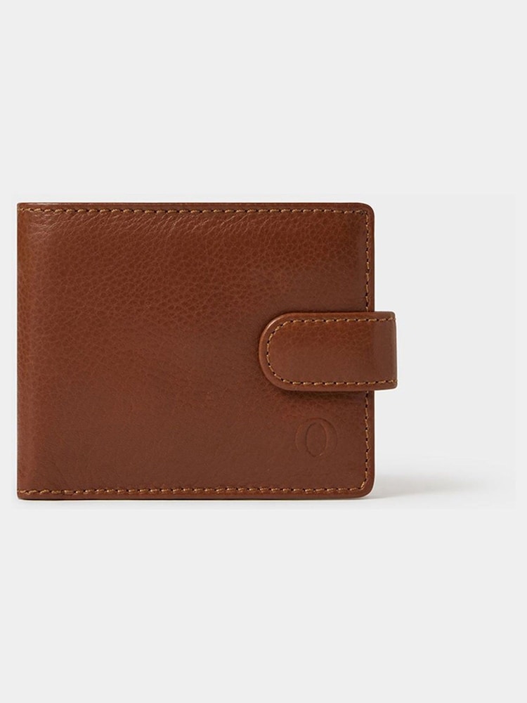 Cartera monedero de piel The O Deboss East West con cierre de botón de Osprey London - Imagen 2 de 6
