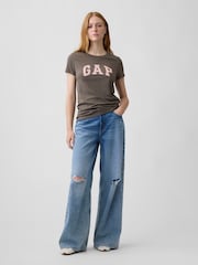 Gap Brown/Pink Logo Short Sleeve T-Shirt - Image 3 of 4