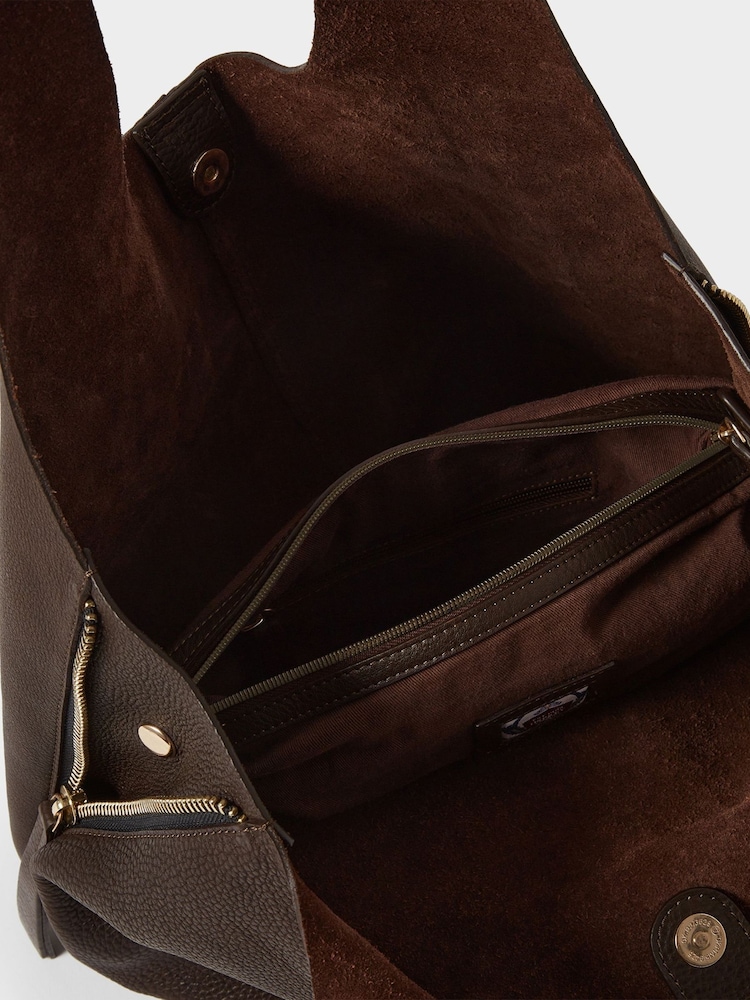Osprey London Brown The Slouch Leather Hobo Bag - Image 6 of 6 Osprey London Brown The Slouch Leather Hobo Bag - Image 6 of 6