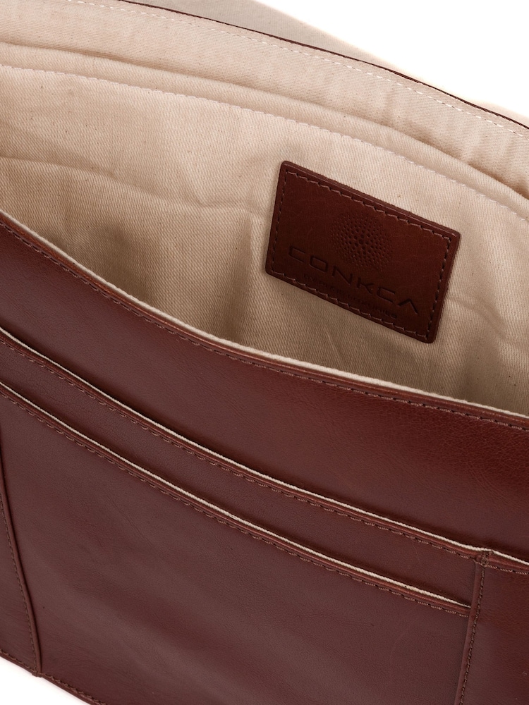 Conkca Zagallo Leather Messenger Bag - Image 4 of 4