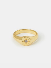 Accessorize Star Signet Ring - 2şəkildən 2 şəkil