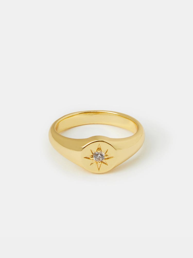 Accessorize Star Signet Ring - 2şəkildən 2 şəkil