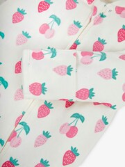 JoJo Maman Bébé Cream Berry Print Zip Sleepsuit - Image 5 of 6