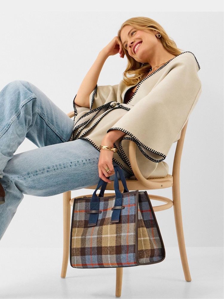 Accessorize Red Check Print Handheld Bag - Image 1 of 3 Accessorize Red Check Print Handheld Bag - Image 1 of 3