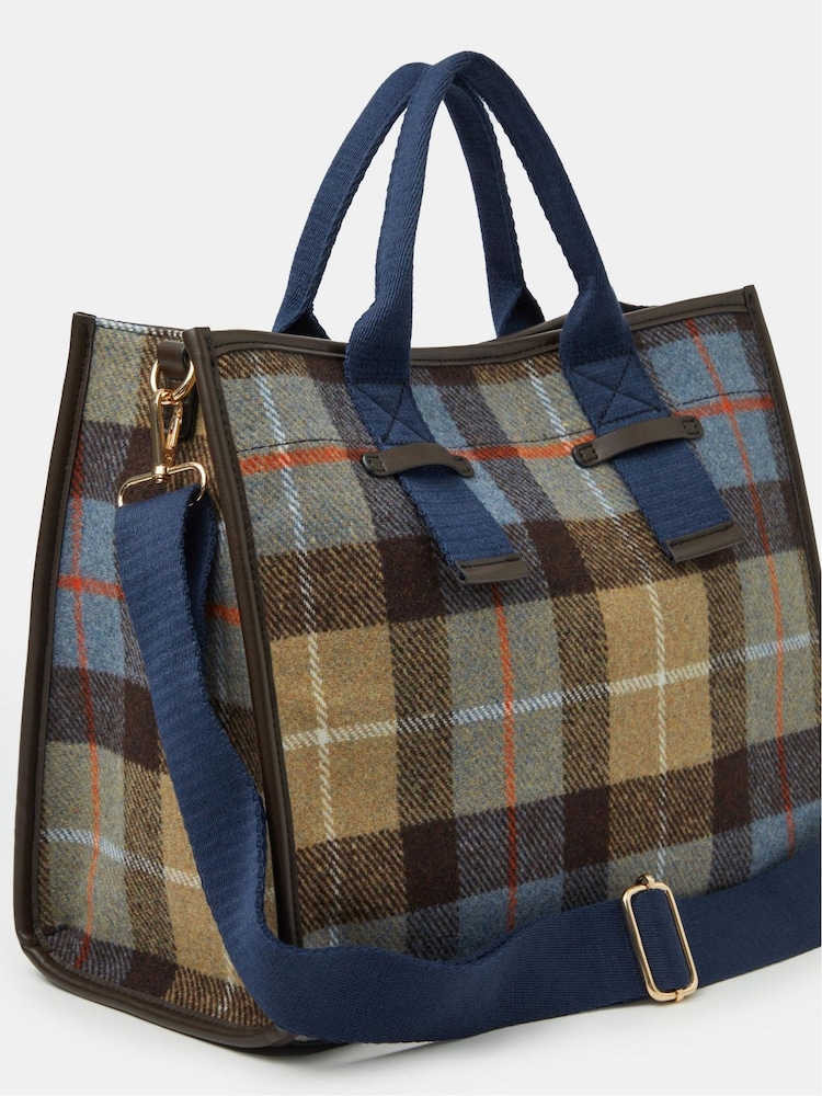 Accessorize Red Check Print Handheld Bag - Image 3 of 3 Accessorize Red Check Print Handheld Bag - Image 3 of 3