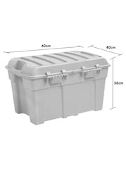 Wham Grey Upcycle 48L Plastic Storage Trunk - Image 4 of 4