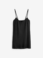 Black Long Line Thin Strap V-Neck Vest - Image 5 of 6