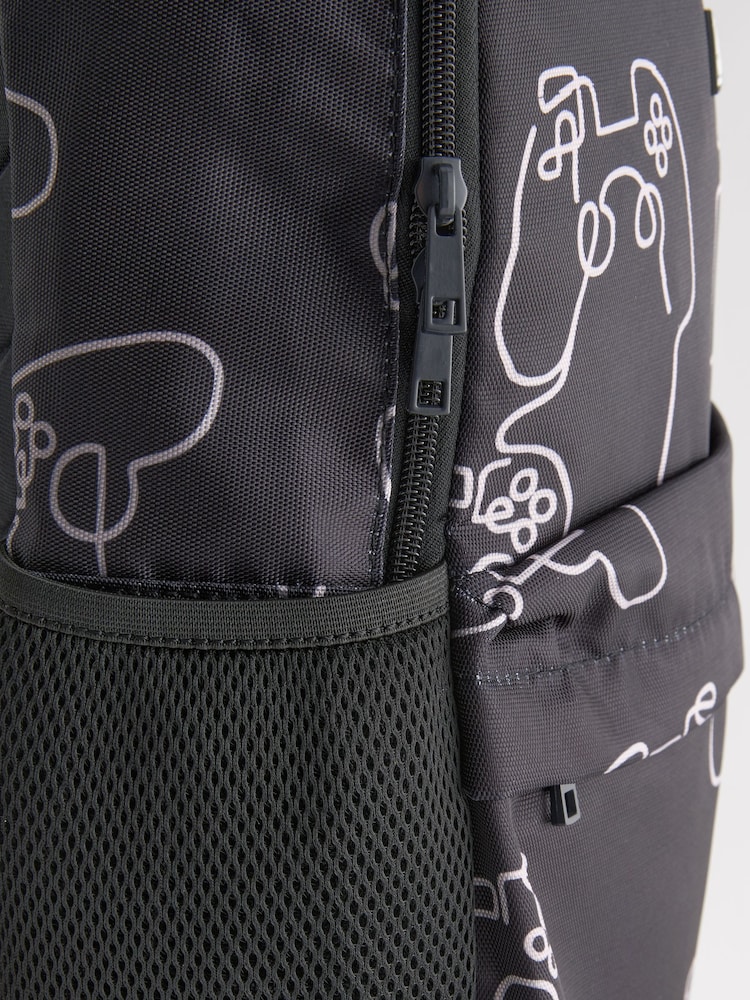 Gamer Print Printed Backpack - Image 6 of 9
