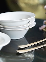 Rockett St George White Parisian Bistro Set of 4 Cereal Bowls - Image 4 of 12