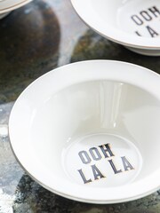 Rockett St George White Parisian Bistro Set of 4 Cereal Bowls - Image 5 of 12