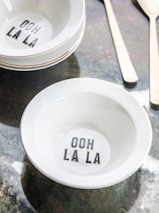 Rockett St George White Parisian Bistro Set of 4 Cereal Bowls - Image 7 of 12