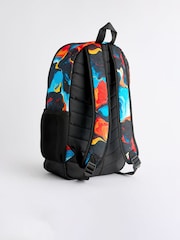 Orange Glitch Print Printed Backpack - Image 4 of 5