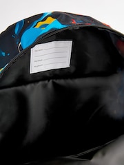 Orange Glitch Print Printed Backpack - Image 5 of 5