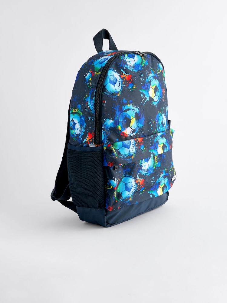 Football Print Printed Backpack - Image 1 of 4