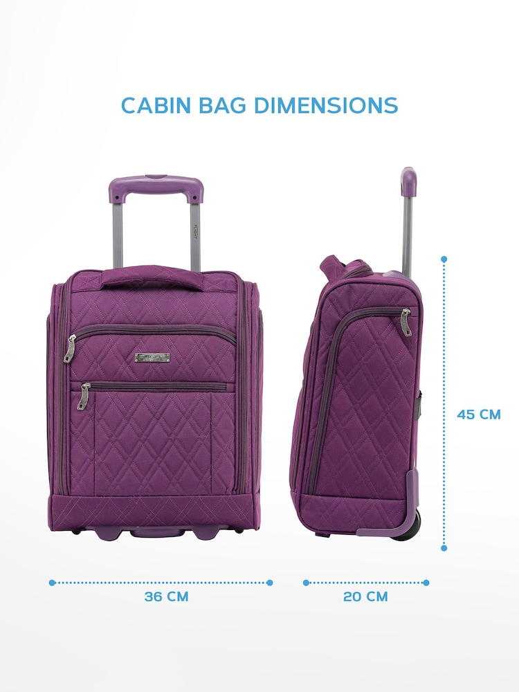 Flight Knight 45x36x20cm EasyJet Underseat Soft Case Cabin Carry On Suitcase Hand Mono Canvas  Luggage - Image 2 of 7