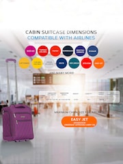 Flight Knight 45x36x20cm EasyJet Underseat Soft Case Cabin Carry On Suitcase Hand Mono Canvas  Luggage - Image 6 of 7