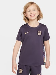 Nike Purple Blank Dri-FIT England Away Little Kids 3 Piece Football Kit - Image 4 of 15