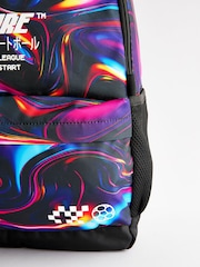 Purple Glitch Print Printed Backpack - Image 5 of 6