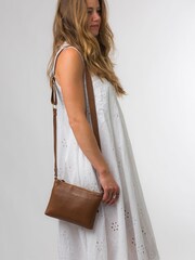 Pure Luxuries London Nessa Nappa Leather Cross-Body Bag - Image 1 of 7