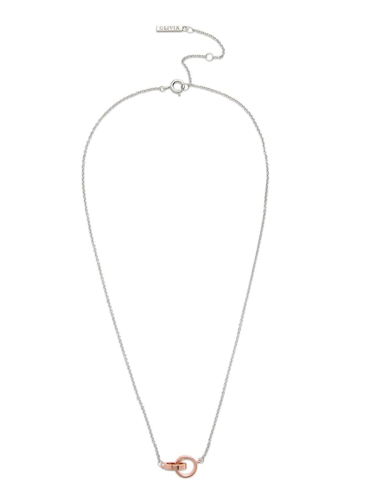 Olivia Burton Classic Interlink Silver Necklace - Image 1 of 2