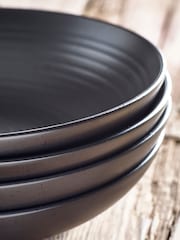 Black Bronx Set of 4 Pasta Bowls - Image 2 of 2