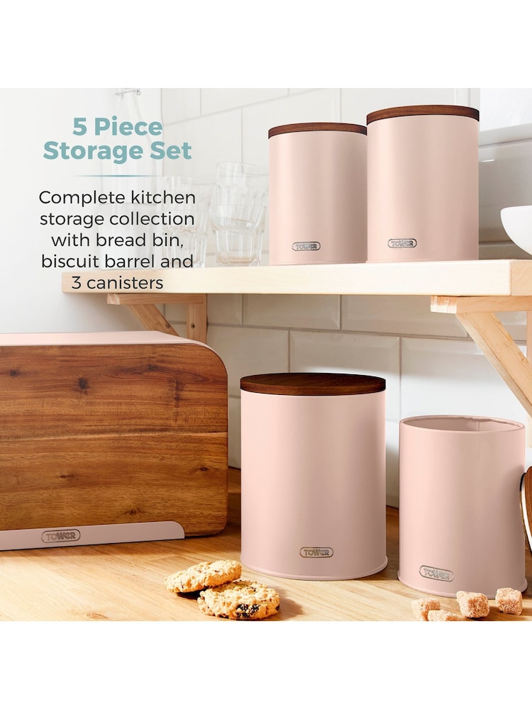 Tower Pink Scandi 5 Piece Storage Set - Image 1 of 5