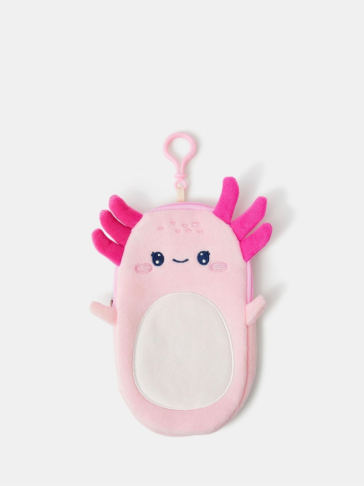 Angels By Accessorize Pink Axolotl Pencil Case Purse - Image 1 of 2
