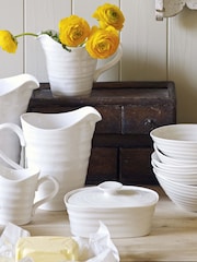 Portmeirion White Sophie Conran Covered Butter Dish - Image 1 of 1