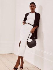 Mint Velvet White Denim Midi Skirt - Image 4 of 8