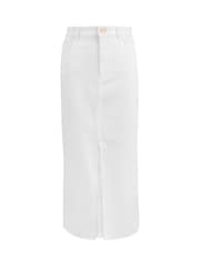 Mint Velvet White Denim Midi Skirt - Image 7 of 8